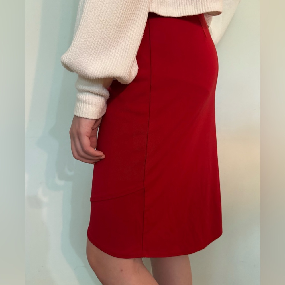 Authentic Y2K Express Skirt, Tulip Hem Front Split, Dark Pink, Size Small